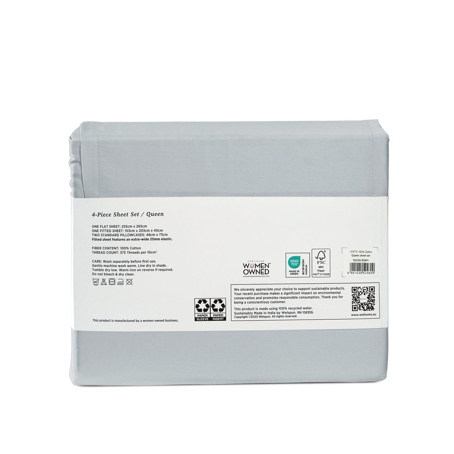 375 Thread Count 100% Cotton Bed Sheets375TC Cotton Bed Sheet Set