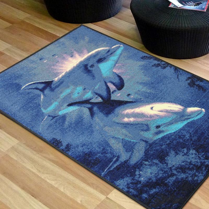Animal Large Rug Dolphin 140x190cm-Animal Rug-Rugs 4 Less