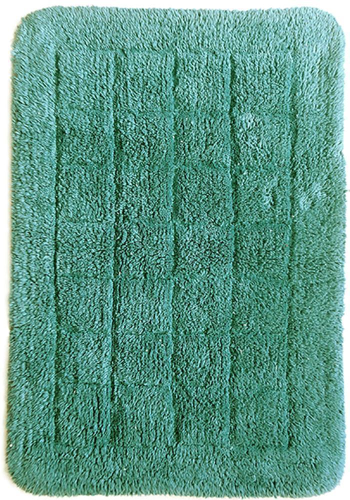 Cotton Bath Mat Teal-Bath Mat-Rugs 4 Less