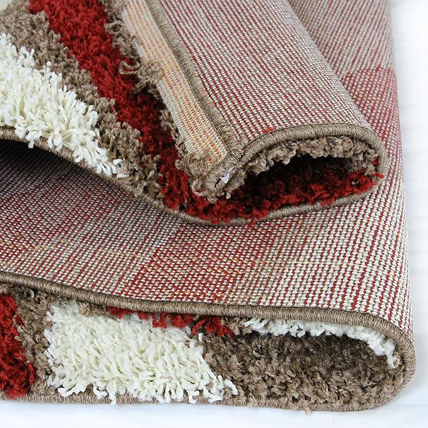 Cabana 891 Taupe-Red Rug 160x230cm-Modern Rug-Rugs 4 Less