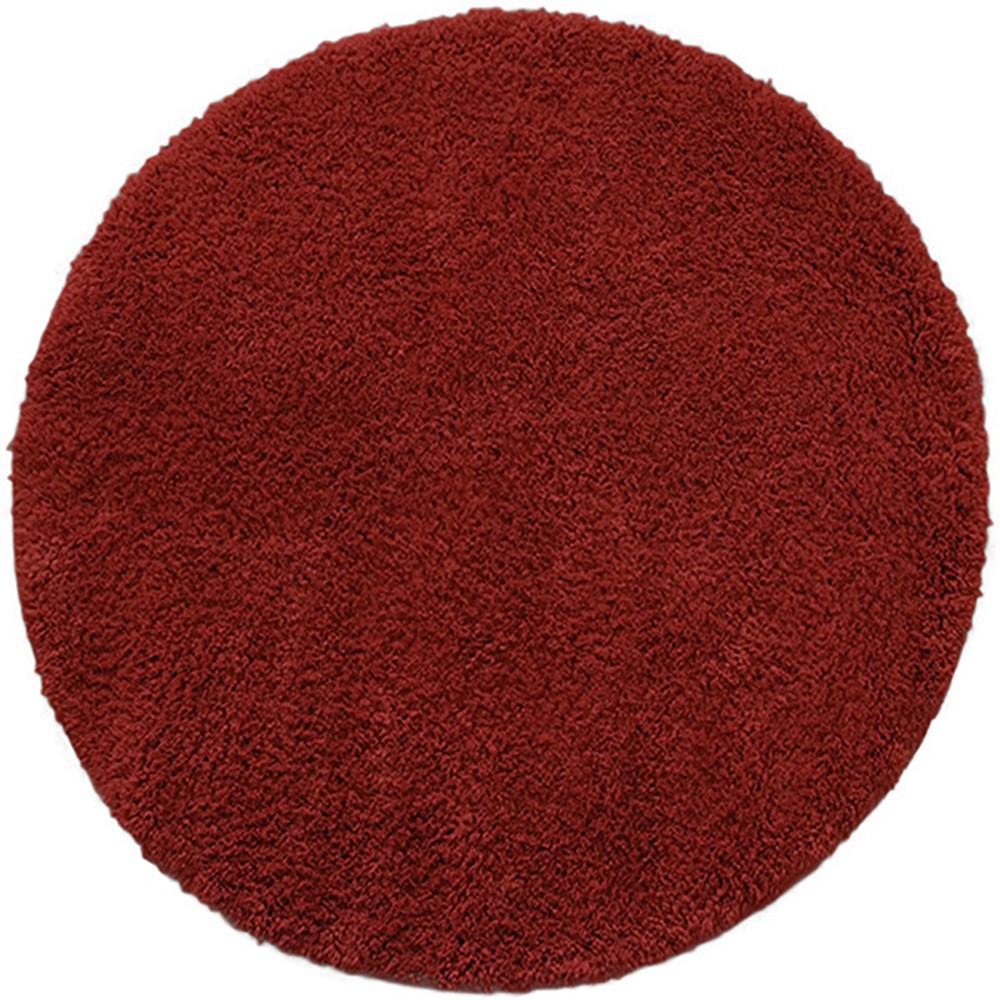 Drylon Round Mat Red-Round Mat-Rugs 4 Less