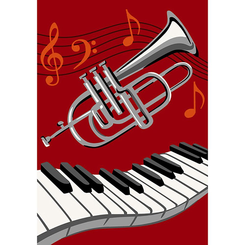 Jazz Rug Red 110x160cm-Theme Rug-Rugs 4 Less