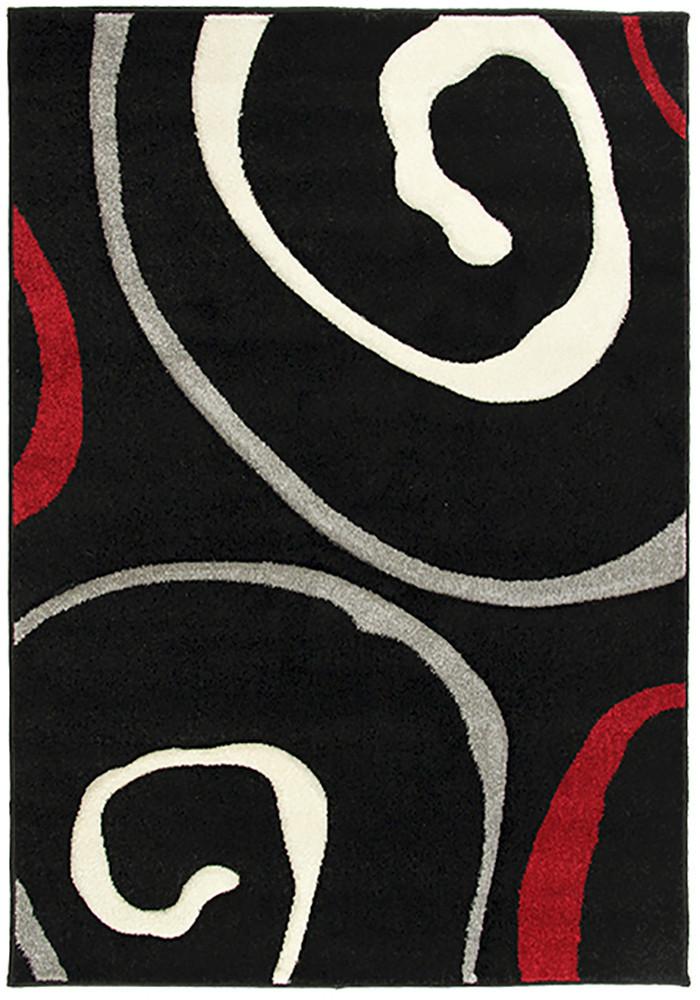 Monte-Carlo 8590A Black Large Mat 80x130cm-Large Modern Mat-Rugs 4 Less