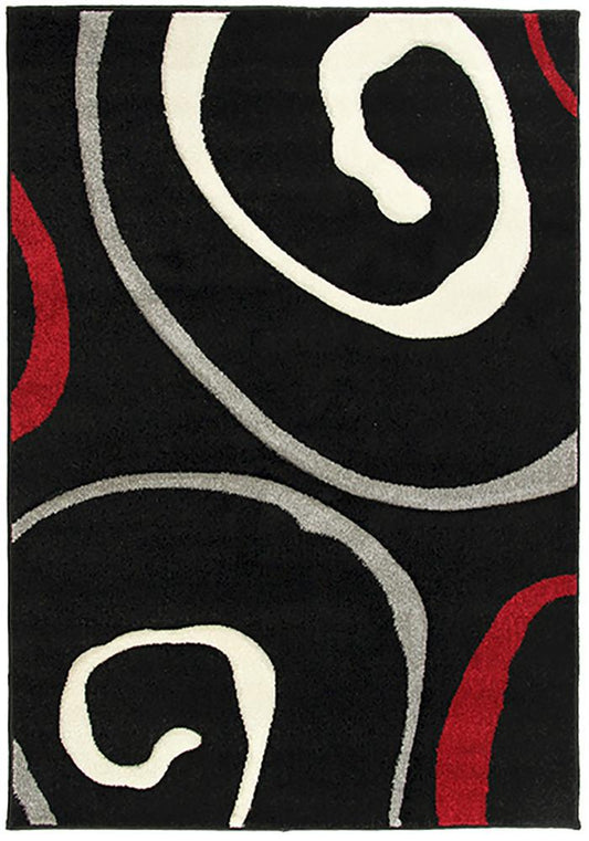 Monte-Carlo 8590A Black Large Mat 80x130cm-Large Modern Mat-Rugs 4 Less