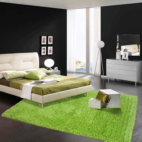 Pluto Light Green Shag Rug 150x220cm-Shag Rug-Rugs 4 Less