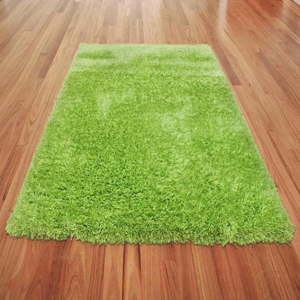 Pluto Light Green Shag Rug 150x220cm-Shag Rug-Rugs 4 Less