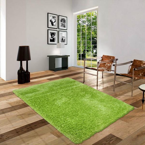 Pluto Light Green Shag Rug 150x220cm-Shag Rug-Rugs 4 Less