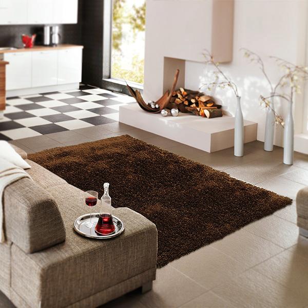 Pluto Cocoa Shag Rug 150x220cm-Shag Rug-Rugs 4 Less