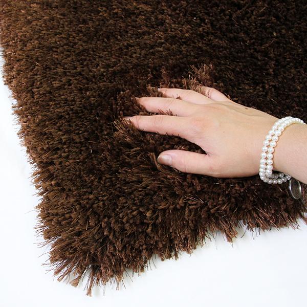 Pluto Cocoa Shag Rug 150x220cm-Shag Rug-Rugs 4 Less