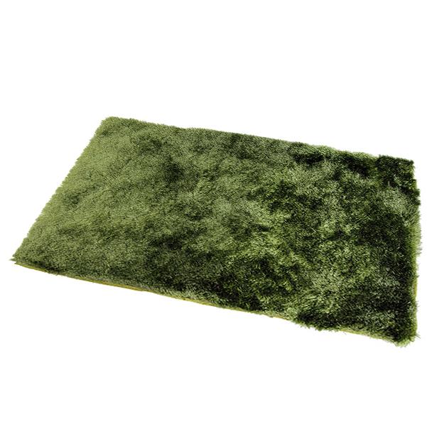 Satin Green Shag Mat 55x85cm-Shag Mat-Rugs 4 Less