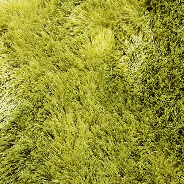Satin Lime Green Large Shag Mat 70x130cm-Large Shag Mat-Rugs 4 Less