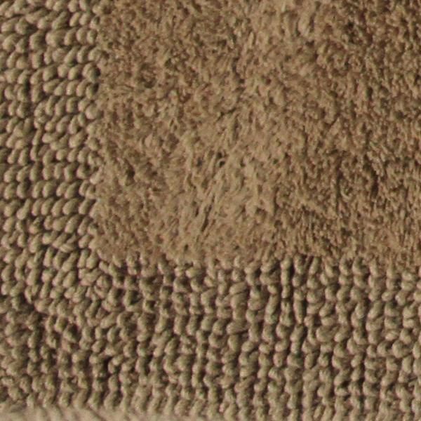 Border Cotton Bath Mat Brown-Bath Mat-Rugs 4 Less