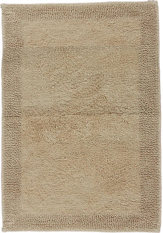 Border Cotton Bath Mat Mink-Bath Mat-Rugs 4 Less