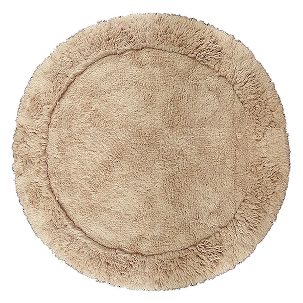 Cotton Round Bath Mat Mink-Round Bath Mat-Rugs 4 Less