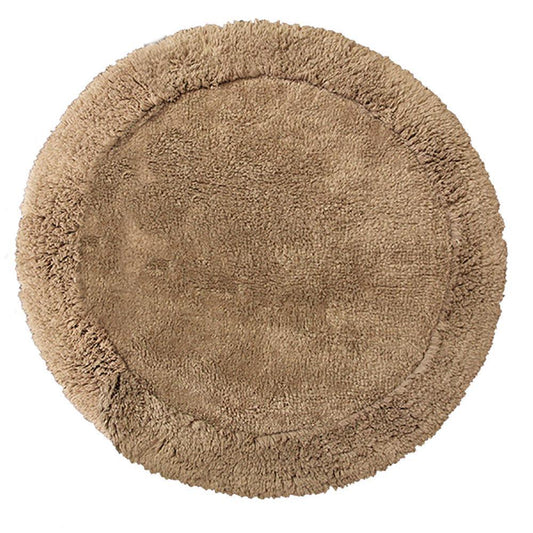 Cotton Round Bath Mat New Linen-Round Bath Mat-Rugs 4 Less