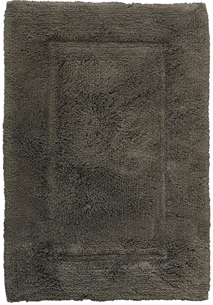 Luxury Border Cotton Bath Mat Charcoal-Bath Mat-Rugs 4 Less