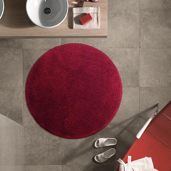 Drylon Round Mat Red-Round Mat-Rugs 4 Less