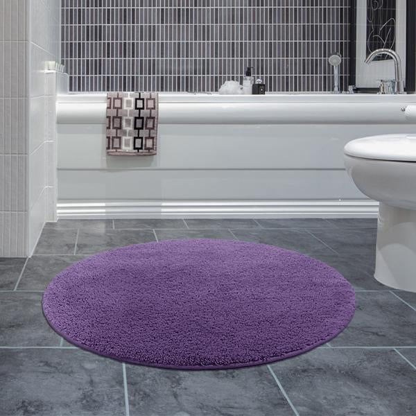 Drylon Round Mat Purple-Round Mat-Rugs 4 Less