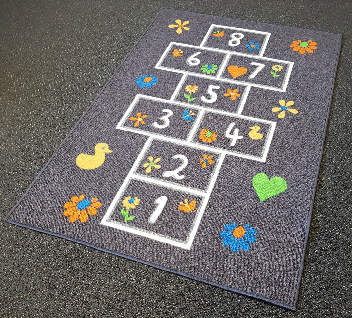 Hopscotch Mat in Size 90cm x 130cm-Rugs 4 Less