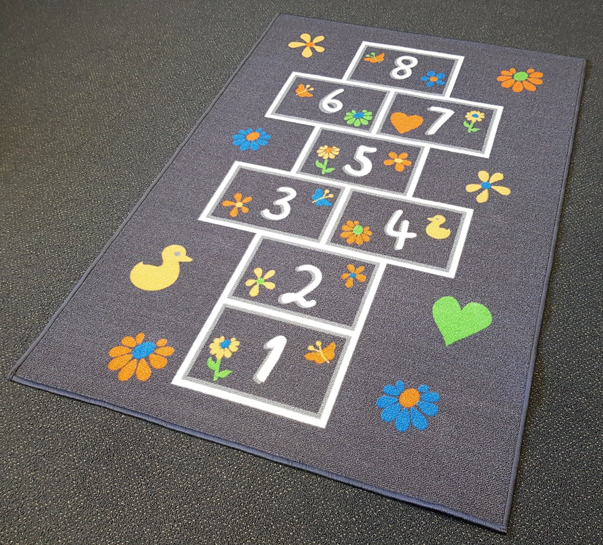 Hopscotch Mat in Size 90cm x 130cm-Rugs 4 Less