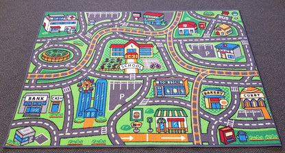 Suburb Kids Car Rug in Size 90cm x 130cm-Rugs 4 Less