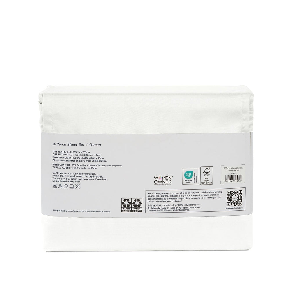 1250 Thread Count Cotton Polyester Bed Sheets1250TC Egyptian Cotton Rich Bed Sheet Set