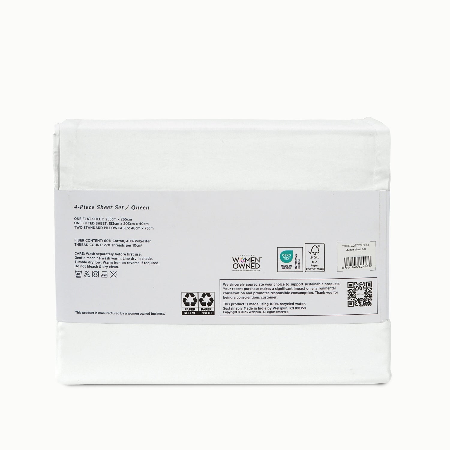 270 Thread Count Cotton Polyester Bed Sheets270TC Cotton Rich Bed Sheet Set