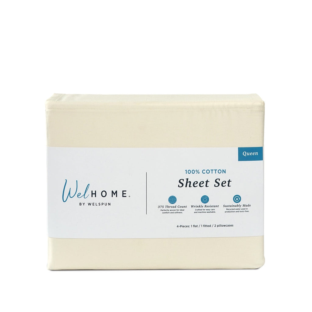 375 Thread Count 100% Cotton Bed Sheets375TC Cotton Bed Sheet Set