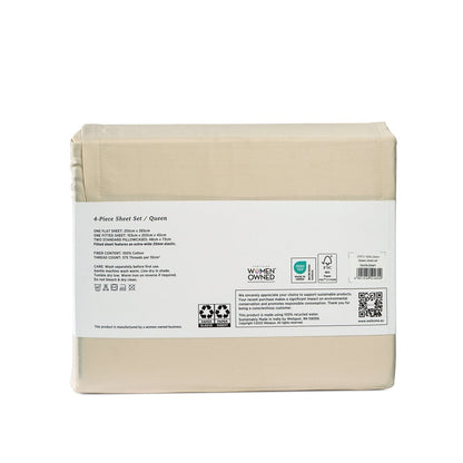 375 Thread Count 100% Cotton Bed Sheets375TC Cotton Bed Sheet Set