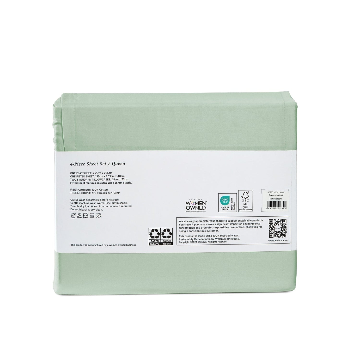 375 Thread Count 100% Cotton Bed Sheets375TC Cotton Bed Sheet Set