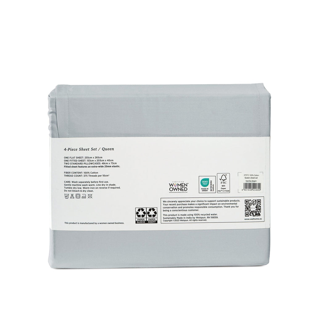 375 Thread Count 100% Cotton Bed Sheets375TC Cotton Bed Sheet Set