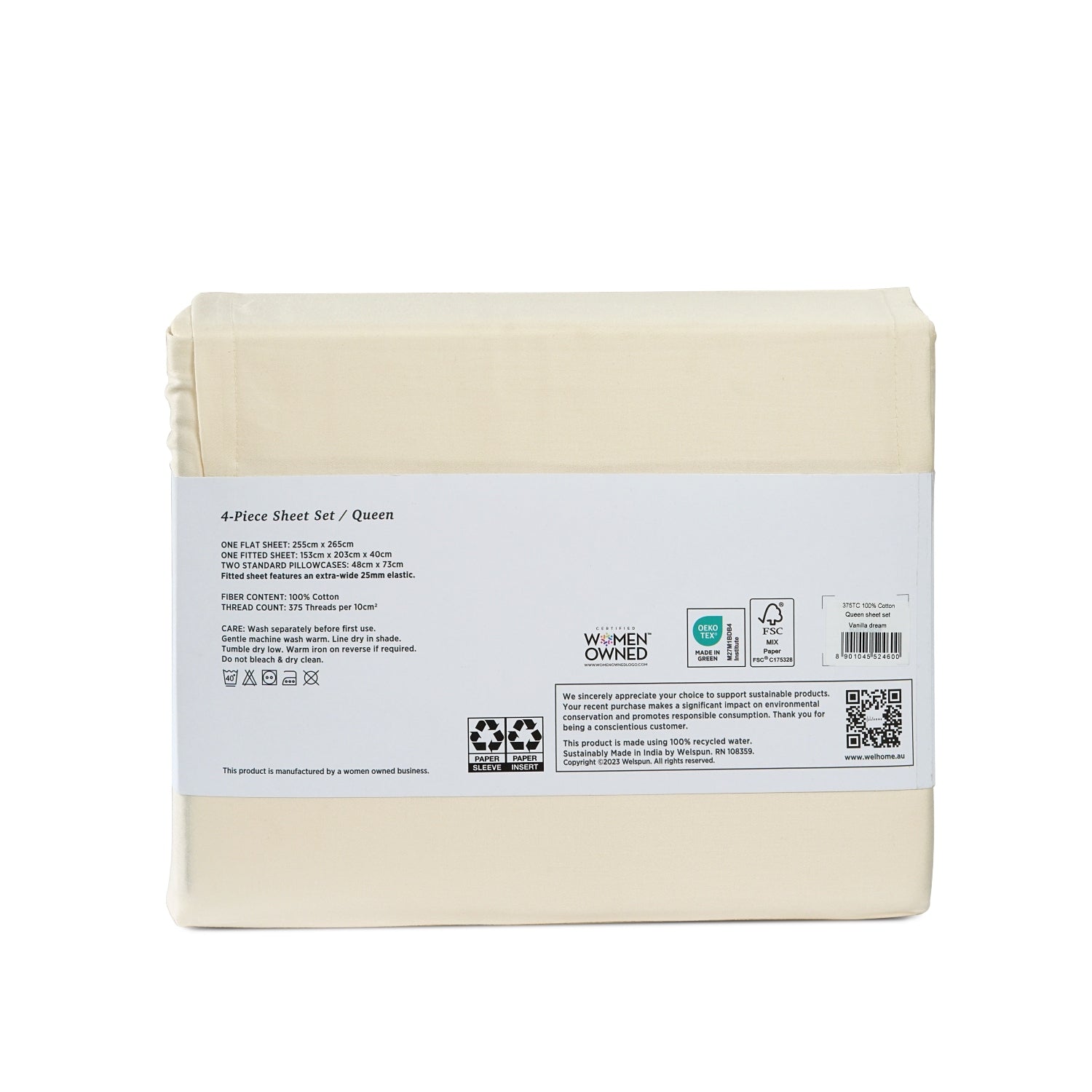 375 Thread Count 100% Cotton Bed Sheets375TC Cotton Bed Sheet Set