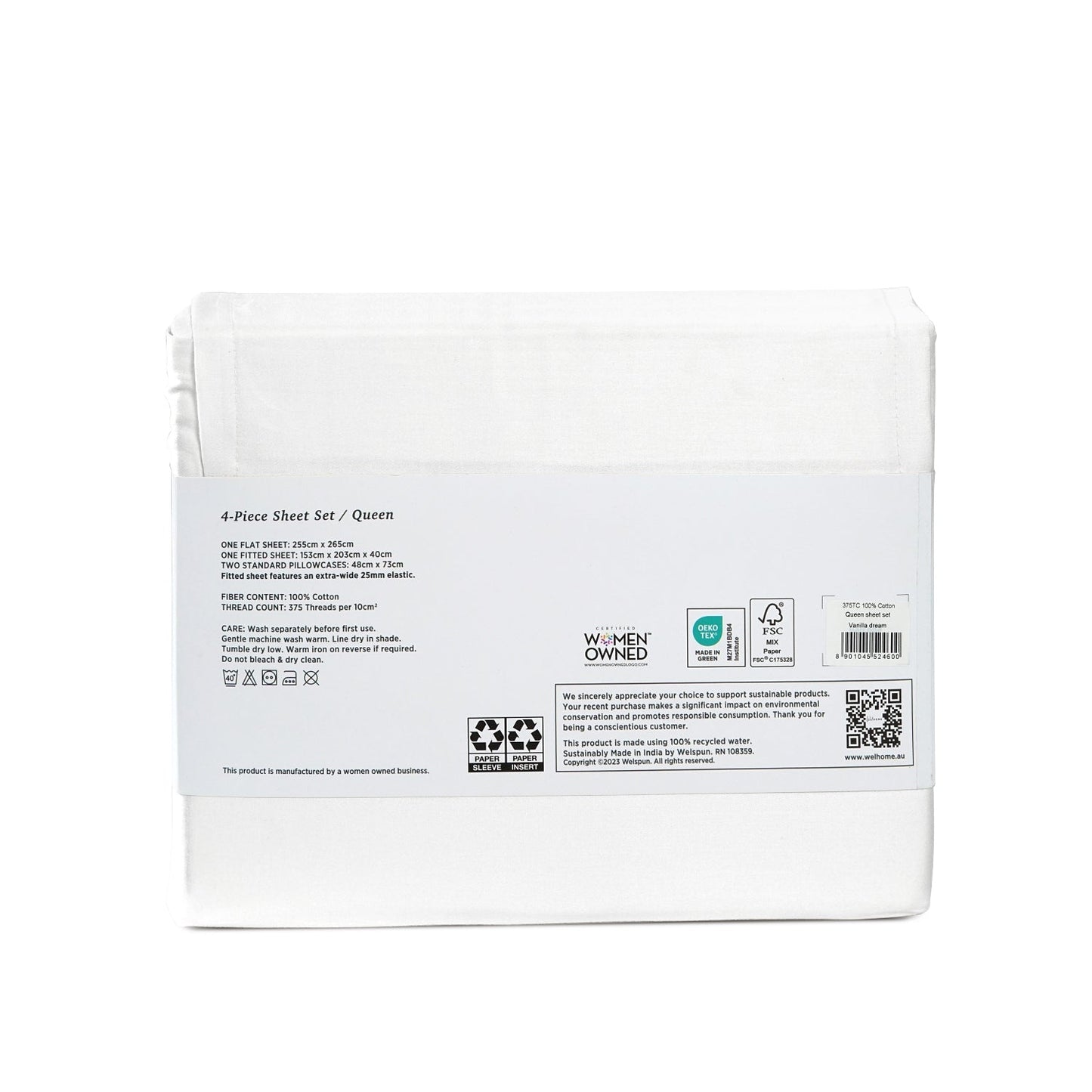 375 Thread Count 100% Cotton Bed Sheets375TC Cotton Bed Sheet Set