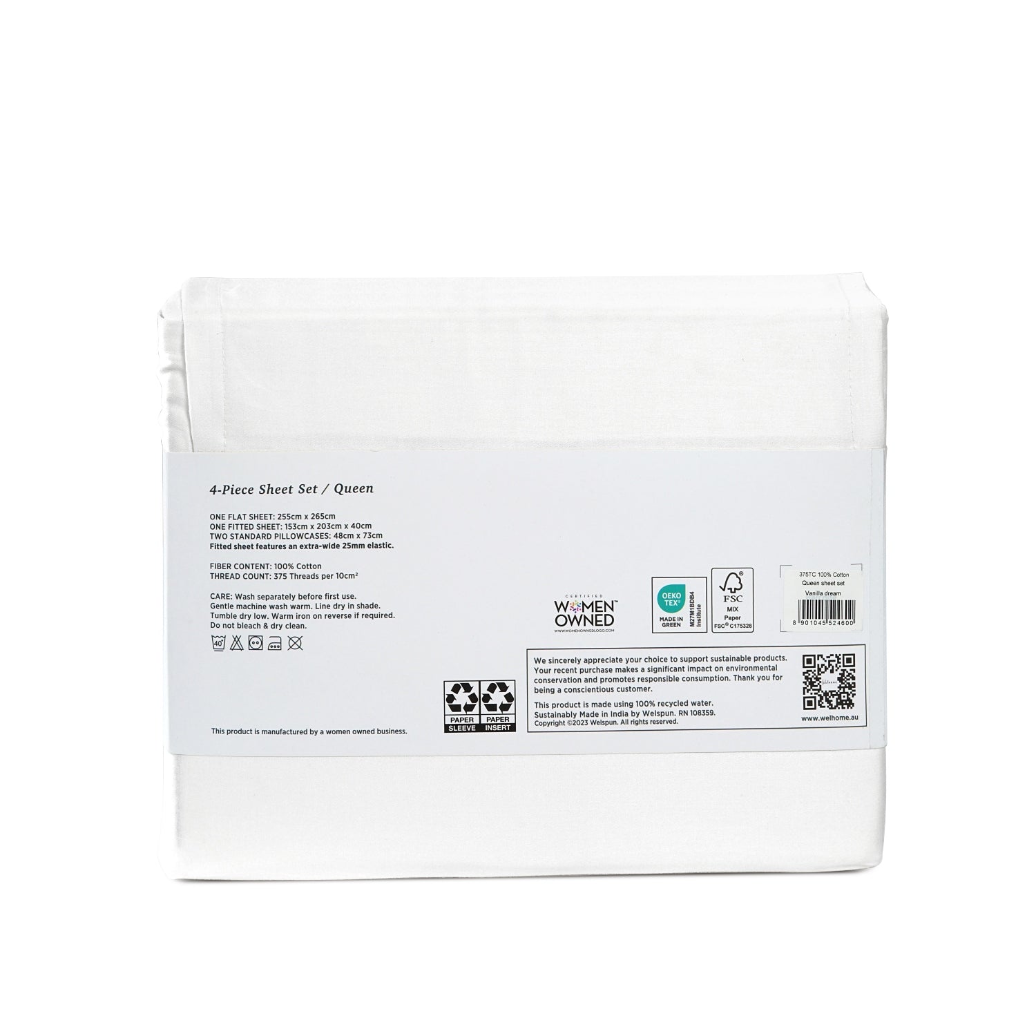 375 Thread Count 100% Cotton Bed Sheets375TC Cotton Bed Sheet Set