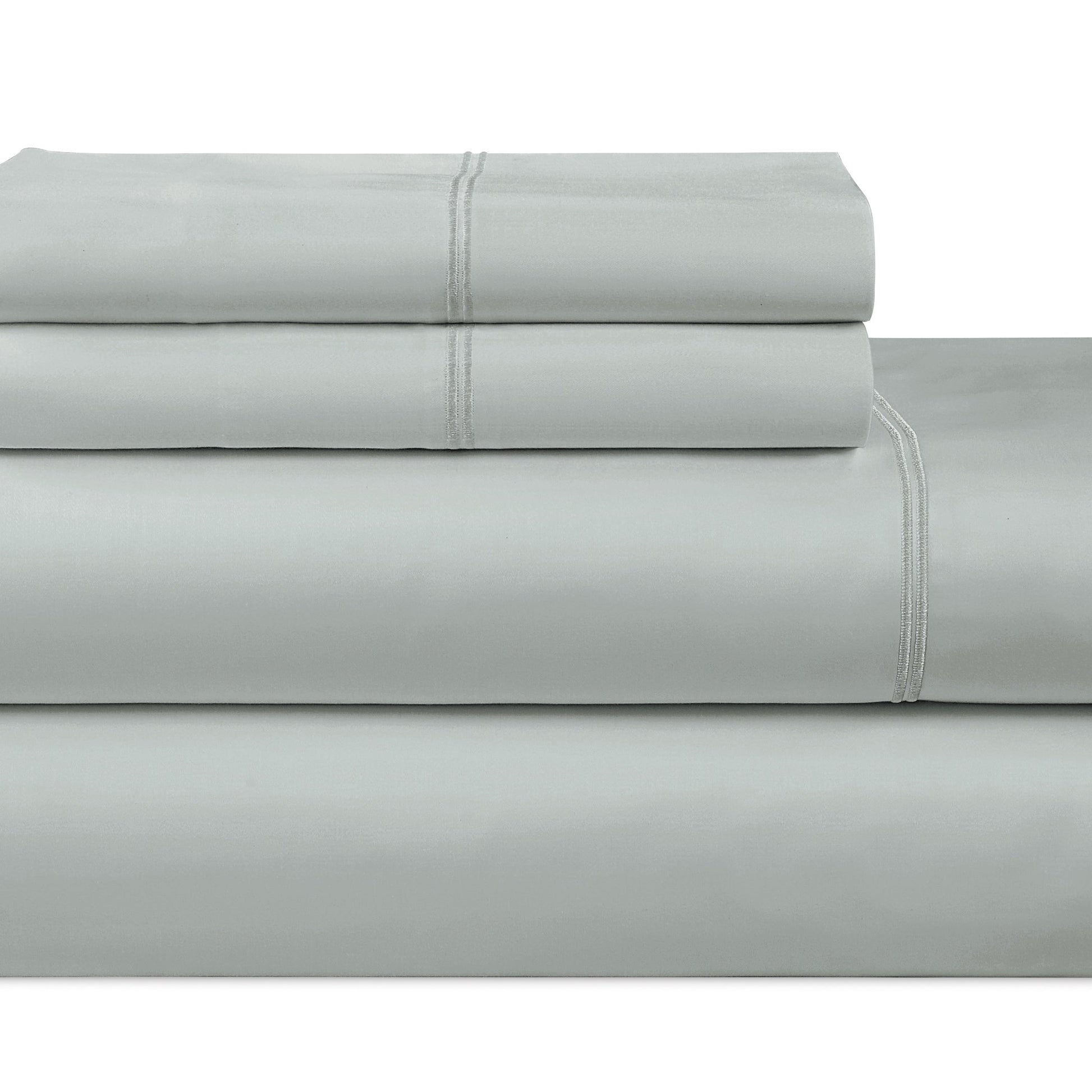 750TC Cotton Bed Sheet Set in Quiet Grey