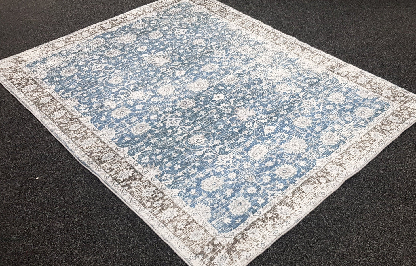 Echo 901 Grey Blue Washable Rug