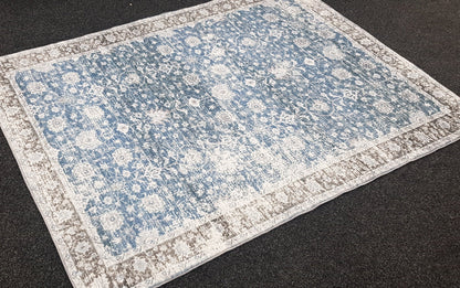 Echo 901 Grey Blue Washable Rug