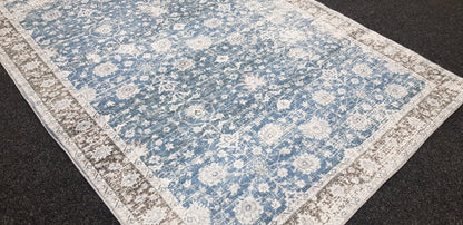 Echo 901 Grey Blue Washable Rug