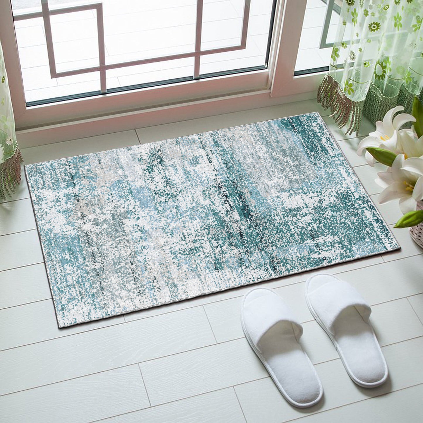 Echo 303 Door Mat Grey-Teal