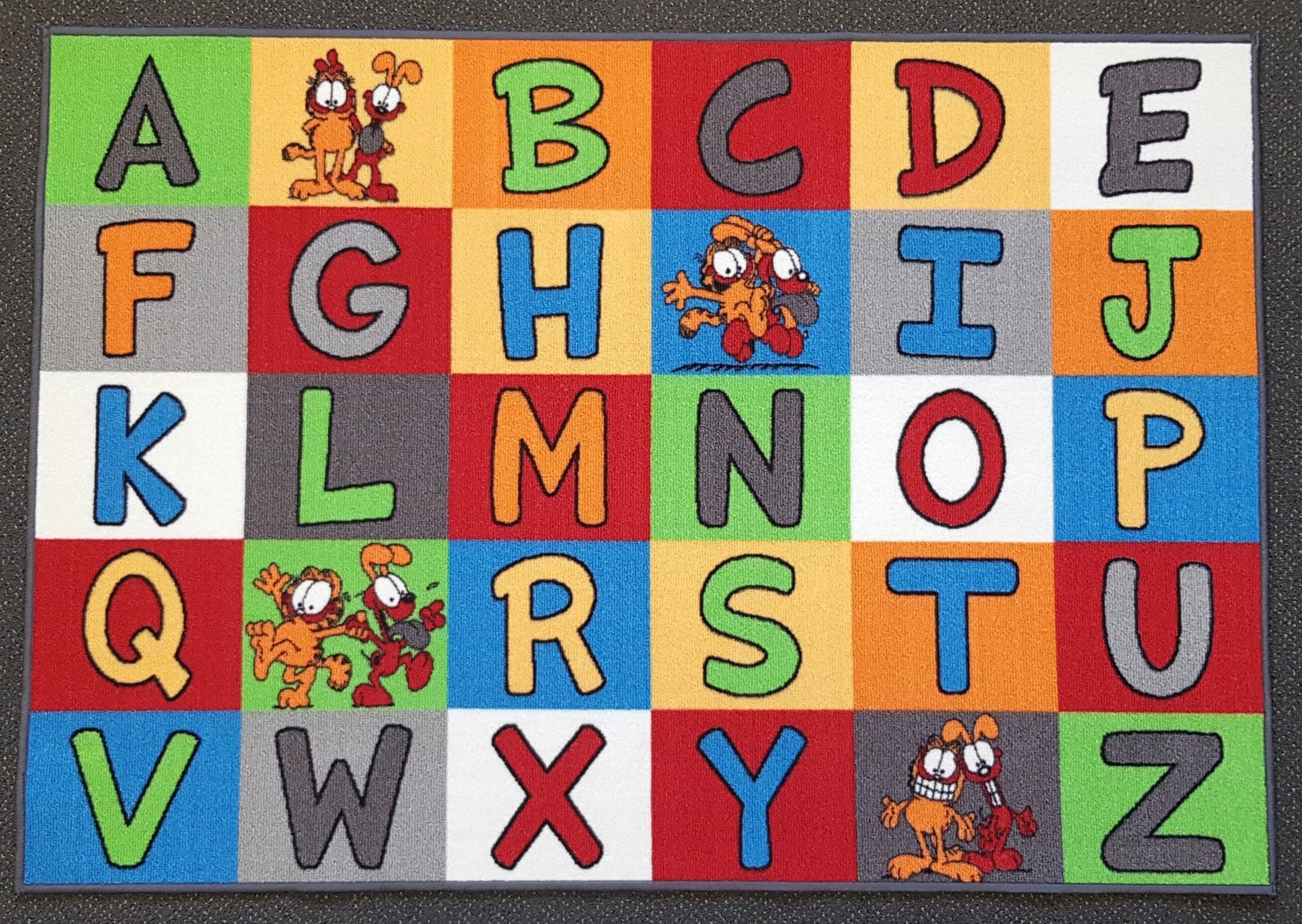 Alphabet Mat in Size 110cm x 160cm-Rugs 4 Less