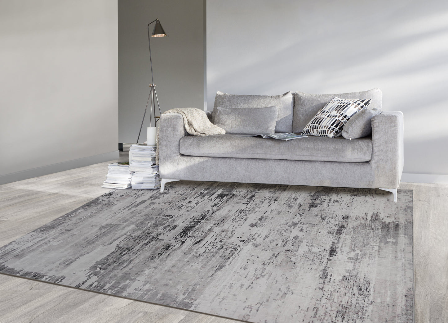 Echo 100 Grey Washable Rug