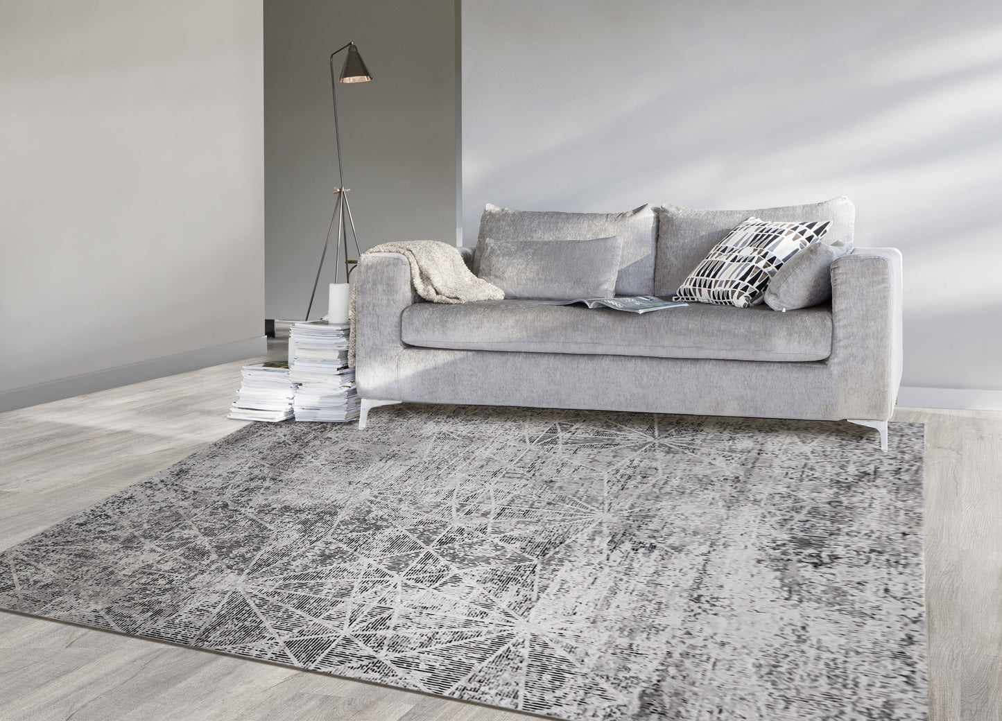 Echo 200 Grey Washable Rug