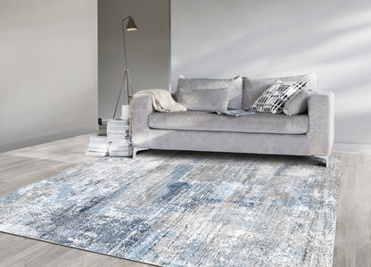 Echo 301 Grey Blue Washable Rug