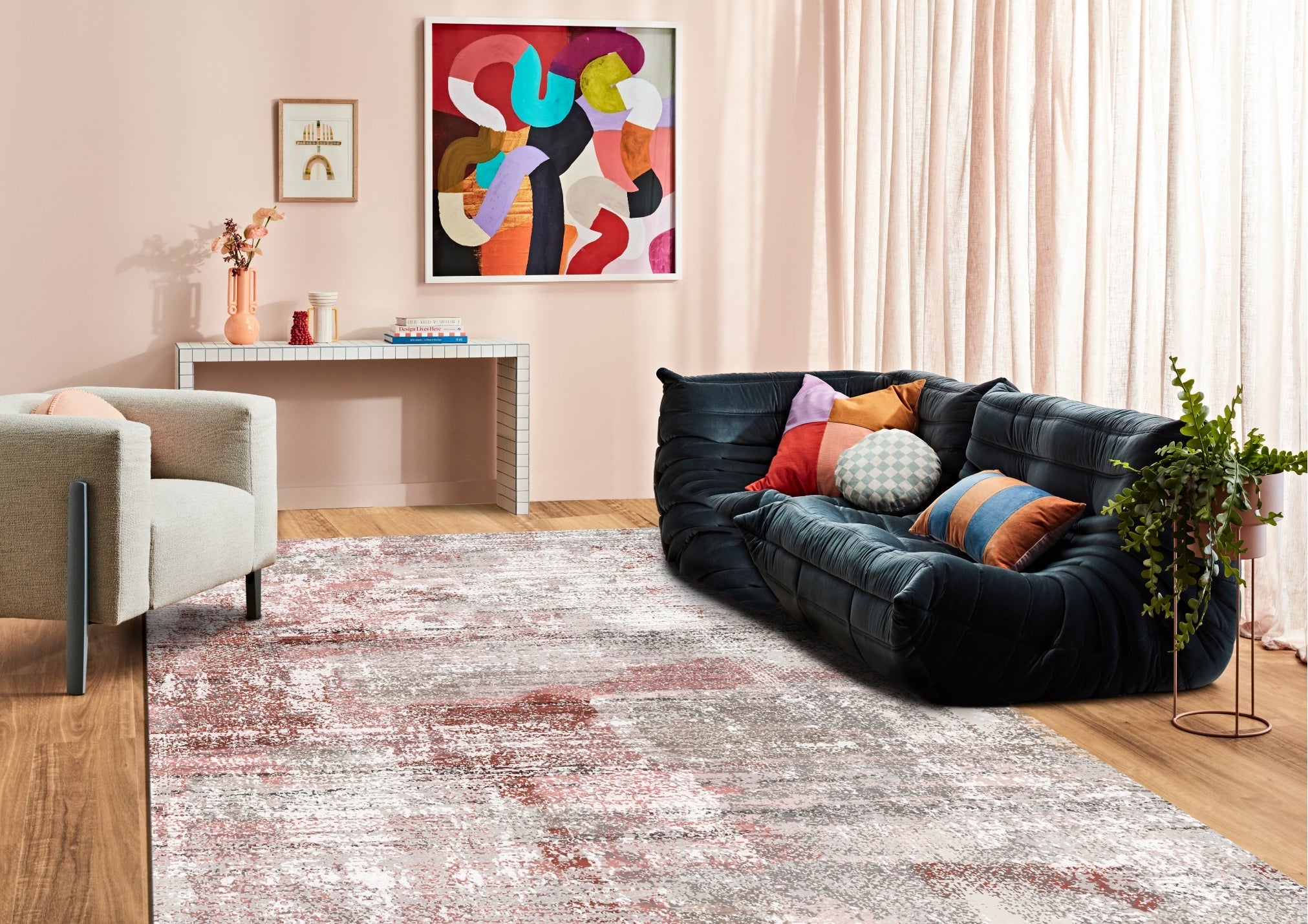 Small on sale pink rug