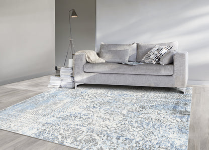 Echo 501 Grey Blue Washable Rug