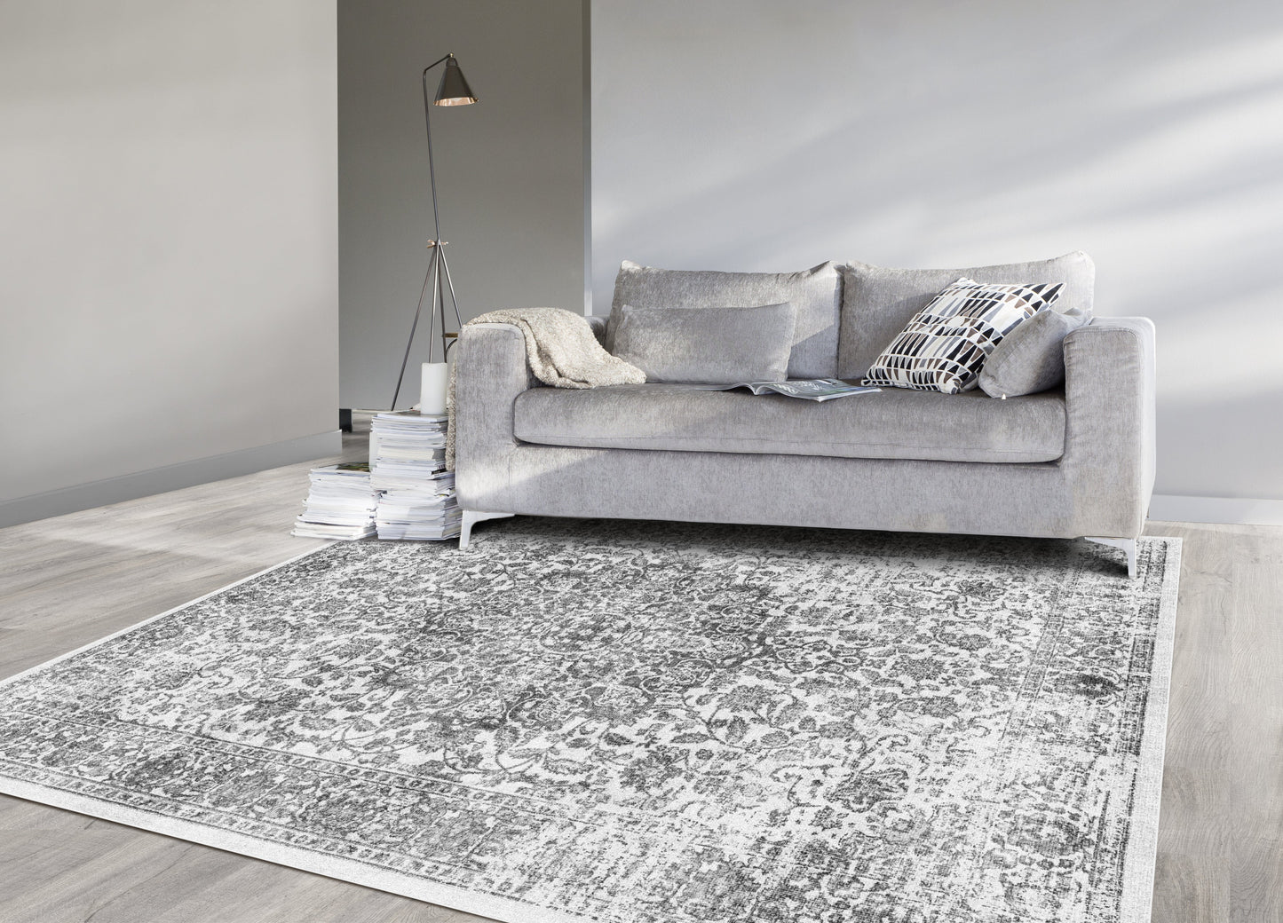 Echo 700 Grey Washable Rug