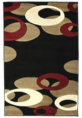 Motion-Plus 8232 Black Small Modern Rug 120x160cm-Small Modern Rug-Rugs 4 Less