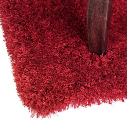 Pluto Red Shag Rug 150x220cm-Shag Rug-Rugs 4 Less