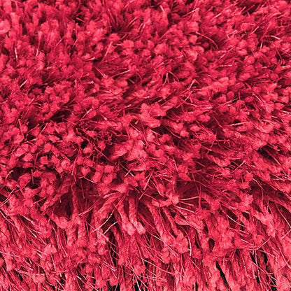 Pluto Red Shag Rug 150x220cm-Shag Rug-Rugs 4 Less