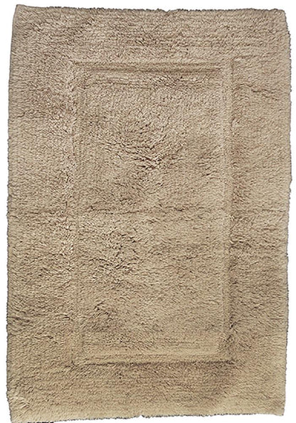 Luxury Border Cotton Bath Mat Mink-Bath Mat-Rugs 4 Less